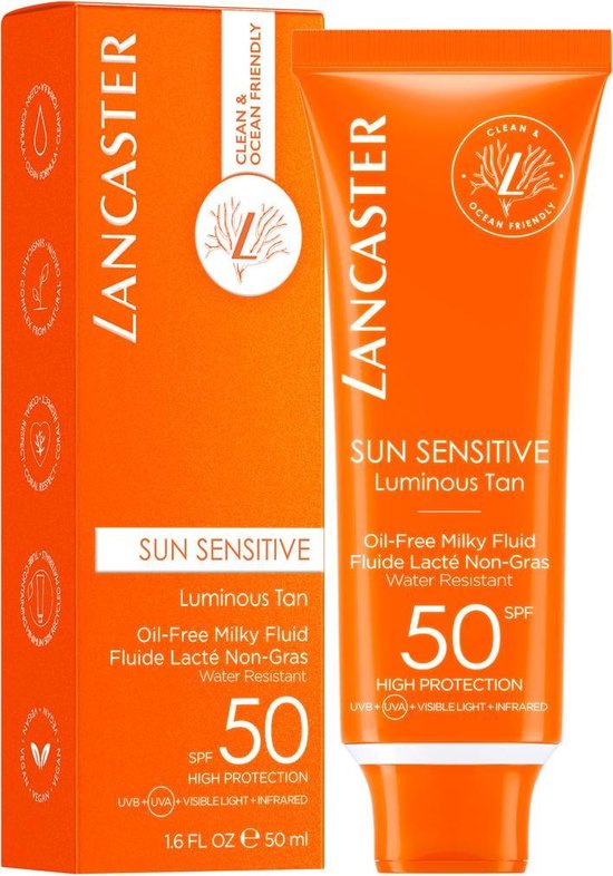 Lancaster Sun Sensitive Oil-Free Milky Fluid SPF50 - 50 ml - Zonnebrand